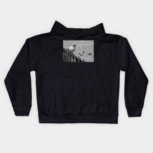 Pigeon on the fence Kids Hoodie